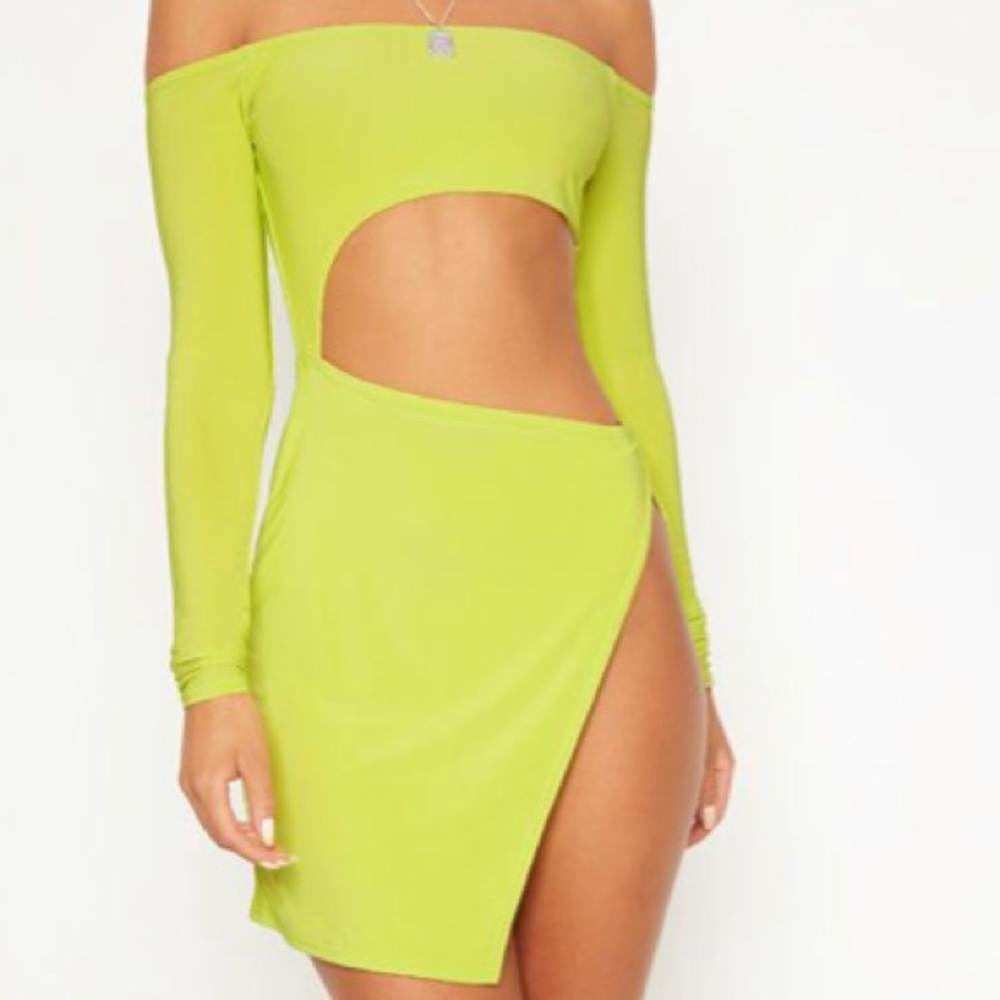 Lime green dress